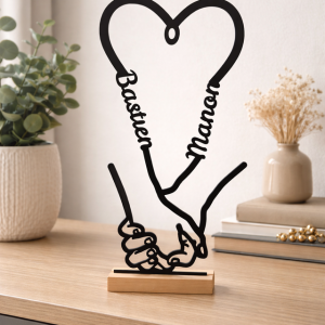 Duo Main Coeur avec Prénoms